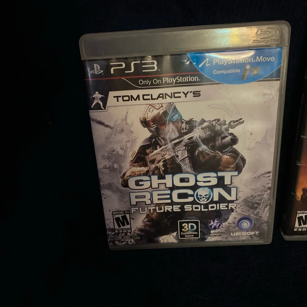 Sony PS3 Game Bundle - Ghost Recon, The Walking Dead, Uncharted (Black Cases)